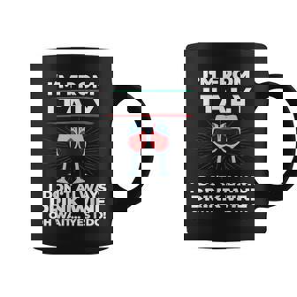 Funny Italy Saying For Expats Italian Wine For Italians Coffee Mug | Mazezy