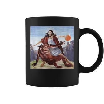Funny Jesus Crossing Up The Devil Faith Christian Gifts Faith Funny Gifts Coffee Mug | Mazezy