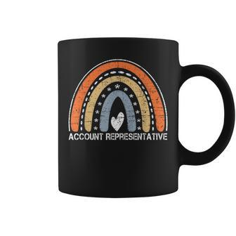 Job Title Vintage Rainbow Account Representative Coffee Mug | Mazezy DE