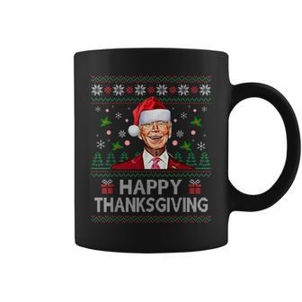 Joe Biden Christmas Happy Thanksgiving Ugly Sweater Coffee Mug | Mazezy DE