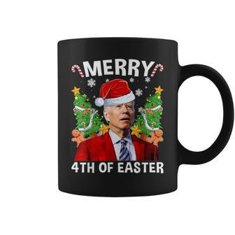 Joe Biden Christmas Santa Hat Merry 4Th Of Easter Xmas Coffee Mug - Monsterry