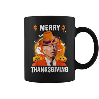 Joe Biden Confused Merry Thanksgiving For Halloween Coffee Mug - Monsterry AU