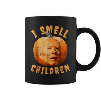 Joe Biden Halloween Pumpkin Confused I Smell Children Coffee Mug - Monsterry