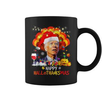 Joe Biden Happy Hallothanksmas Merry Halloween Coffee Mug - Seseable