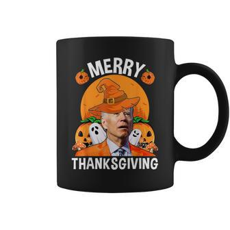 Joe Biden Happy Halloween Merry Thanksgiving Coffee Mug - Seseable
