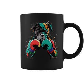 Kickboxing Or Boxing Boxer Dog Coffee Mug - Seseable