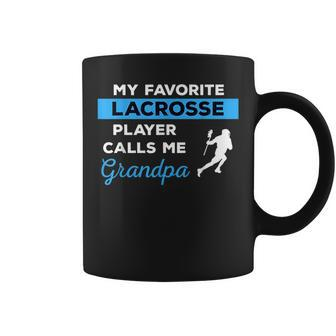 Funny Lacrosse Grandpa Goalie Player Sports Team Gift Coffee Mug | Mazezy