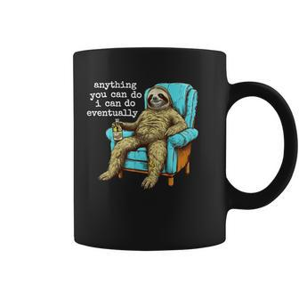 Funny Lazy Husband Procrastinating Nap Cute Sitting Sloth Gift For Women Coffee Mug | Mazezy UK