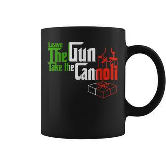 Leave The Gun Take The Cannoli Italian Flag Coffee Mug - Seseable