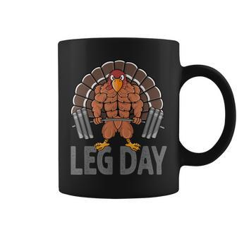 Leg Day Thanksgiving Turkey Deadlifting Deadlift Coffee Mug | Mazezy