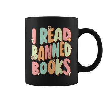 Funny Librarian Freedom Reader Grunge I Read Banned Books Coffee Mug - Seseable