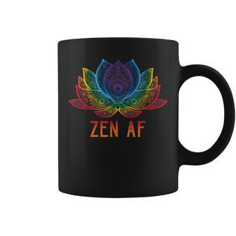 Lotus Flower Zen Af Sarcastic Yoga Lover Coffee Mug | Mazezy
