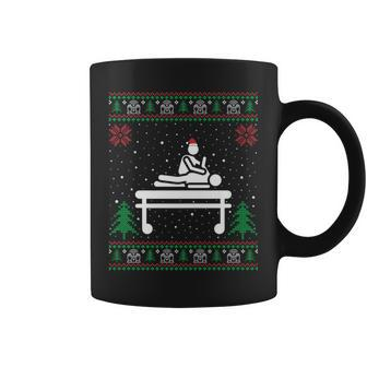 Massage Therapist Santa Hat Ugly Christmas Sweater Coffee Mug - Seseable