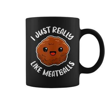 Funny Meatball Meme - Cute Kawaii Italian Food Lover Coffee Mug | Mazezy