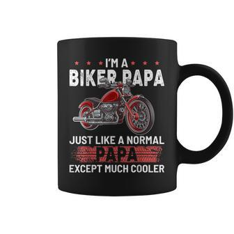 Funny Motorcycle Biker Papa Dad Grandpa Gifts Gift For Mens Coffee Mug | Mazezy