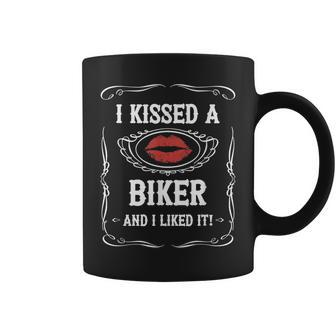 Funny Motorcycle I Kissed A Biker And I Liked It Coffee Mug | Mazezy UK