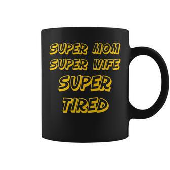 Nerdy Super Mom Super Wife Super Tired Mother Yellow Coffee Mug | Mazezy UK
