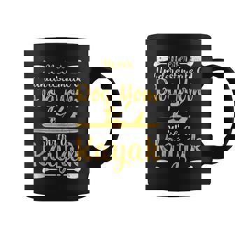 Funny Never Underestimate A Dog Mom With A Kayak Coffee Mug - Seseable