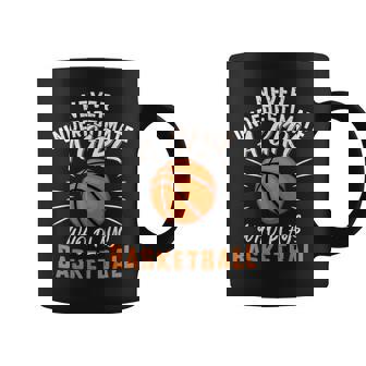 Funny Never Underestimate A Girl Who Plays Basketball Basketball Funny Gifts Coffee Mug | Mazezy
