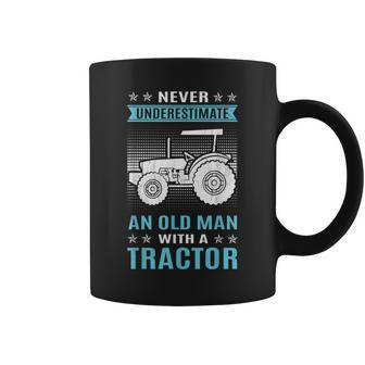 Funny Never Underestimate An Old Man Tractor Tractor Coffee Mug - Seseable
