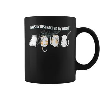Oboist Music Orchestra Cat Playing Oboe Instrument Coffee Mug | Mazezy