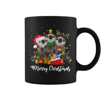 Funny Otter Christmas Xmas Lights Gift For Otter Lover Coffee Mug | Mazezy