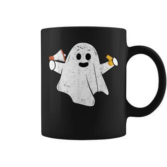 Funny Pe Teacher Ghost Spooky Vibes Vintage Halloween Gifts For Teacher Funny Gifts Coffee Mug | Mazezy
