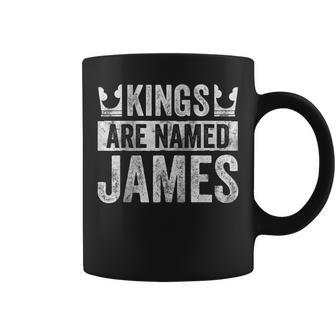 Funny Personalized Name Kings Are Named James Coffee Mug | Mazezy
