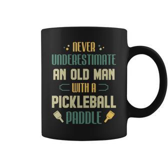 Funny Pickleball Player Never Underestimate An Old Man Coffee Mug - Seseable