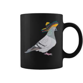Pigeon Pigeons With Sombrero Hat Fun Coffee Mug | Mazezy