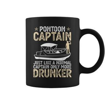 Funny Pontoon Captain Like Regular Captain Only More Drunker Coffee Mug - Thegiftio UK