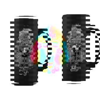 Funny Poodle Dog Miniature Poodle Toy Poodle Hippie Coffee Mug - Seseable