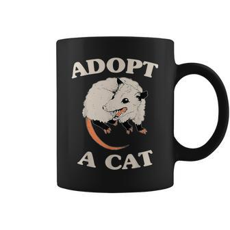 Possum Adopt A Cat Cute Opossums Team Trash Vibes Coffee Mug | Mazezy