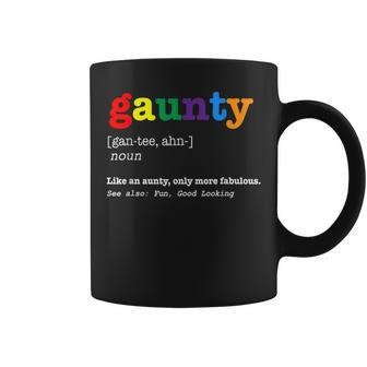 Rainbow Gaunty Definition For Gay Aunt Coffee Mug | Mazezy