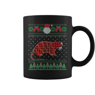 Rat Ugly Sweater Christmas Animals Lights Xmas Coffee Mug - Seseable
