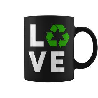 Recycling Symbol Environmental Planet I Love Recycle Coffee Mug | Mazezy