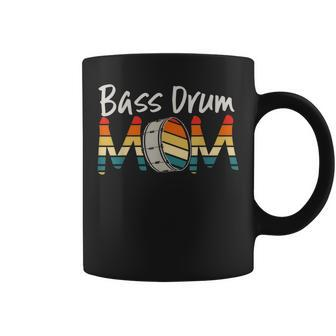 Funny Retro Band Mom - Bass Drum Mom Marching Band Lover Coffee Mug - Thegiftio