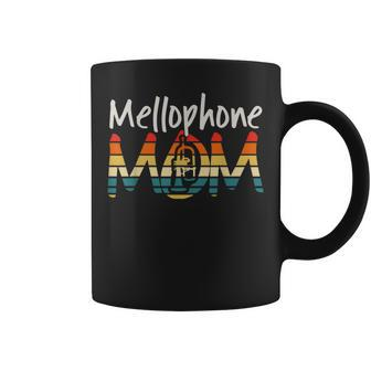 Funny Retro Band Mom Mellophone Mom Marching Band Lover Gift For Women Coffee Mug - Thegiftio