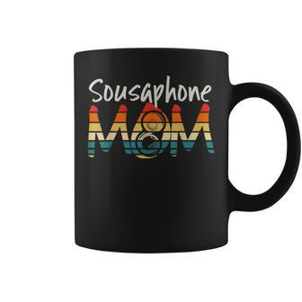 Funny Retro Band Mom - Sousaphone Mom Marching Band Lover Coffee Mug - Thegiftio