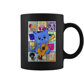 Retro Karma Is A Cat The Eras Cat Day Cat Owners Coffee Mug - Seseable