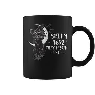 Salem 1692 They Missed One Witch Riding Broom Coffee Mug - Seseable