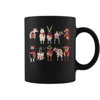 Santa Goats Christmas Farmer Goat Lover Farming Coffee Mug - Thegiftio UK