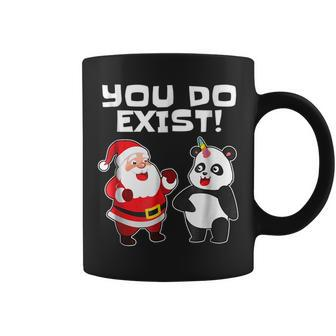 Funny Santa Unicorn Panda You Do Exist Pandacorn Unicorn Funny Gifts Coffee Mug | Mazezy