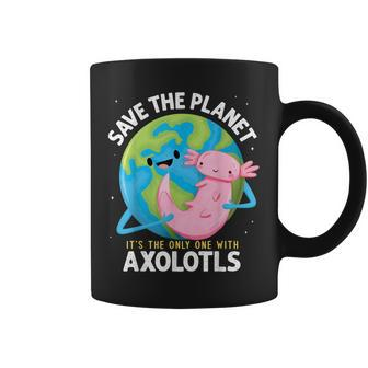 Funny Save The Planet Axolotl Boys Girls Teachers Earth Day Coffee Mug - Thegiftio UK