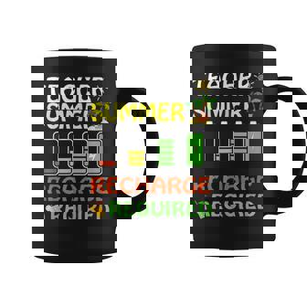 Funny Saying For Teacher Summer Recharge Required Coffee Mug | Mazezy