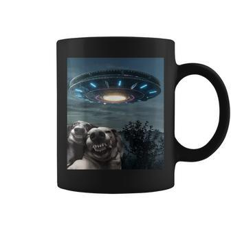 Funny Selfie Dog With Alien Ufo Funny Dogs Lover Coffee Mug - Thegiftio UK