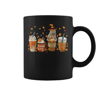 Selkirk Rex Cat Fall Coffee Pumpkin Spice Latte Coffee Mug | Mazezy