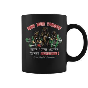 Funny Send More Tourists Great Smoky Mountain Bear Souvenir Coffee Mug - Thegiftio UK