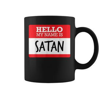 Simple Hello My Name Is Satan Costume T Coffee Mug | Mazezy CA