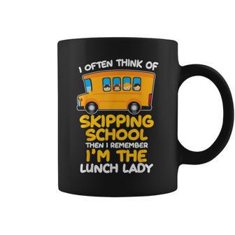 Skipping School Bus But I'm The Lunch Lady Coffee Mug | Mazezy